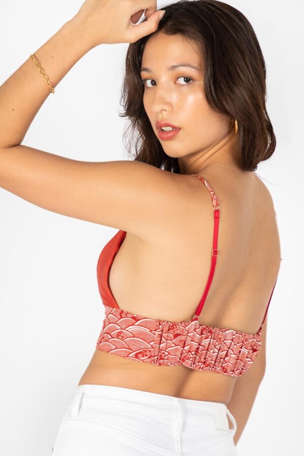Product image featuring an image of the model wearing NAMI 波 Convertible Classic Bralette from FLAIR® By Tori.