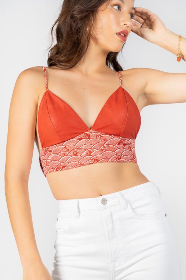 Product image featuring an image of the model wearing NAMI 波 Convertible Classic Bralette from FLAIR® By Tori.